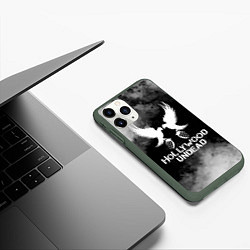 Чехол iPhone 11 Pro матовый Hollywood Undead, цвет: 3D-темно-зеленый — фото 2