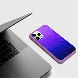 Чехол iPhone 11 Pro матовый Звёздное небо, цвет: 3D-фиолетовый — фото 2
