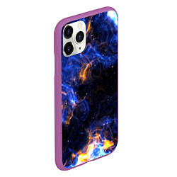 Чехол iPhone 11 Pro матовый Космос, цвет: 3D-фиолетовый — фото 2