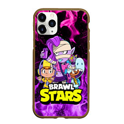 Чехол iPhone 11 Pro матовый BRAWL STARS EMZ, цвет: 3D-коричневый