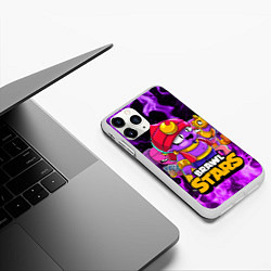 Чехол iPhone 11 Pro матовый BRAWL STARS GENE, цвет: 3D-белый — фото 2