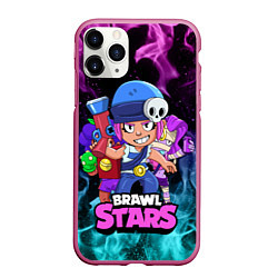 Чехол iPhone 11 Pro матовый BRAWL STARS PENNY,, цвет: 3D-малиновый