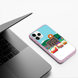Чехол iPhone 11 Pro матовый Южный Парк, цвет: 3D-розовый — фото 2