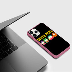 Чехол iPhone 11 Pro матовый South Park, цвет: 3D-малиновый — фото 2