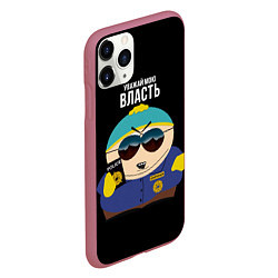 Чехол iPhone 11 Pro матовый South Park Картман полицейский, цвет: 3D-малиновый — фото 2