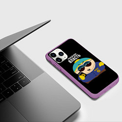 Чехол iPhone 11 Pro матовый South Park Картман полицейский, цвет: 3D-фиолетовый — фото 2
