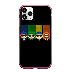 Чехол iPhone 11 Pro матовый South Park, цвет: 3D-малиновый