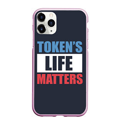 Чехол iPhone 11 Pro матовый TOKENS LIFE MATTERS, цвет: 3D-розовый