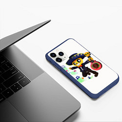 Чехол iPhone 11 Pro матовый БРАВЛ СТАРС, цвет: 3D-тёмно-синий — фото 2