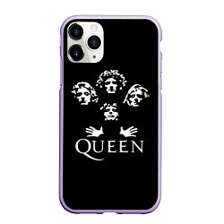 Чехол iPhone 11 Pro матовый QUEEN НА СПИНЕ, цвет: 3D-светло-сиреневый