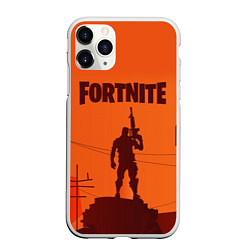 Чехол iPhone 11 Pro матовый FORTNITE, цвет: 3D-белый