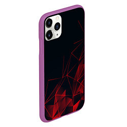 Чехол iPhone 11 Pro матовый RED STRIPES, цвет: 3D-фиолетовый — фото 2