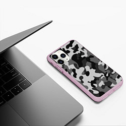 Чехол iPhone 11 Pro матовый ГОРОДСКОЙ КАМУФЛЯЖ, цвет: 3D-розовый — фото 2