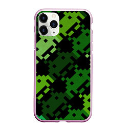 Чехол iPhone 11 Pro матовый Space Invaders, цвет: 3D-розовый