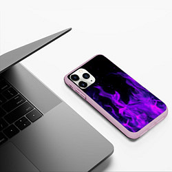 Чехол iPhone 11 Pro матовый ФИОЛЕТОВЫЙ ОГОНЬ, цвет: 3D-розовый — фото 2