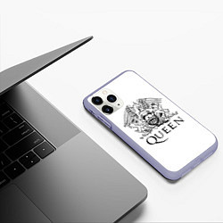 Чехол iPhone 11 Pro матовый QUEEN, цвет: 3D-светло-сиреневый — фото 2