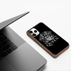 Чехол iPhone 11 Pro матовый QUEEN, цвет: 3D-коричневый — фото 2