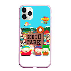 Чехол iPhone 11 Pro матовый South Park, цвет: 3D-розовый