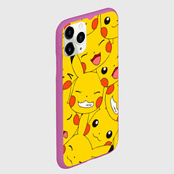 Чехол iPhone 11 Pro матовый Pikachu, цвет: 3D-фиолетовый — фото 2