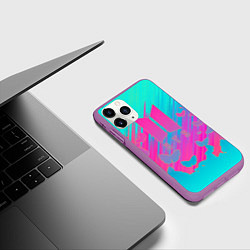 Чехол iPhone 11 Pro матовый BTS, цвет: 3D-фиолетовый — фото 2