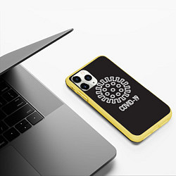Чехол iPhone 11 Pro матовый COVID-19, цвет: 3D-желтый — фото 2