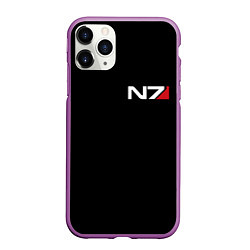 Чехол iPhone 11 Pro матовый MASS EFFECT N7, цвет: 3D-фиолетовый