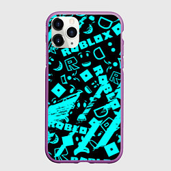 Чехол iPhone 11 Pro матовый Roblox, цвет: 3D-фиолетовый