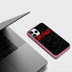 Чехол iPhone 11 Pro матовый ЭТО FACE, цвет: 3D-малиновый — фото 2