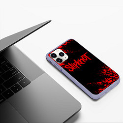Чехол iPhone 11 Pro матовый SLIPKNOT, цвет: 3D-светло-сиреневый — фото 2