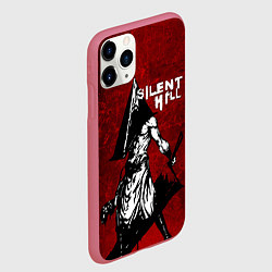 Чехол iPhone 11 Pro матовый SILENT HILL, цвет: 3D-малиновый — фото 2