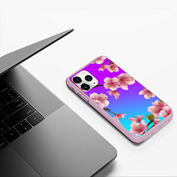 Чехол iPhone 11 Pro матовый САКУРА ВИШНЯ, цвет: 3D-розовый — фото 2