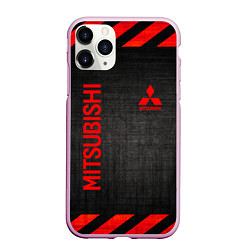 Чехол iPhone 11 Pro матовый MITSUBISHI, цвет: 3D-розовый