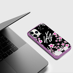 Чехол iPhone 11 Pro матовый Stray Kids, цвет: 3D-фиолетовый — фото 2