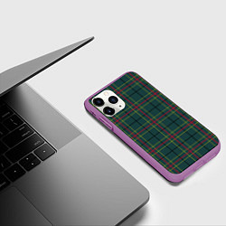 Чехол iPhone 11 Pro матовый Шотландка, цвет: 3D-фиолетовый — фото 2
