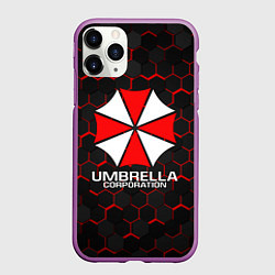 Чехол iPhone 11 Pro матовый UMBRELLA CORP, цвет: 3D-фиолетовый