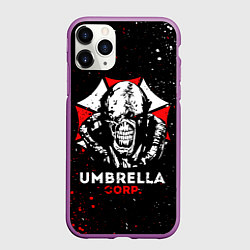 Чехол iPhone 11 Pro матовый RESIDENT EVIL 3, цвет: 3D-фиолетовый