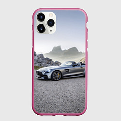 Чехол iPhone 11 Pro матовый Mercedes V8 Biturbo, цвет: 3D-малиновый