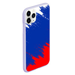 Чехол iPhone 11 Pro матовый РОССИЯ ТРИКОЛОР, цвет: 3D-светло-сиреневый — фото 2