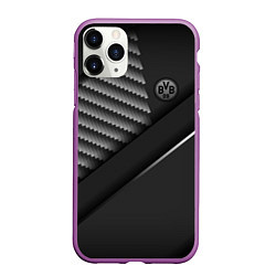 Чехол iPhone 11 Pro матовый FC Borussia, цвет: 3D-фиолетовый