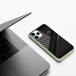 Чехол iPhone 11 Pro матовый FC Borussia, цвет: 3D-салатовый — фото 2