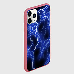 Чехол iPhone 11 Pro матовый МОЛНИЯ NEON, цвет: 3D-малиновый — фото 2