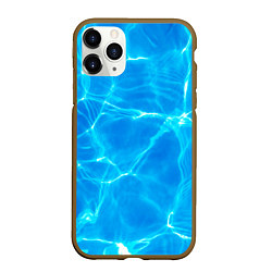 Чехол iPhone 11 Pro матовый Вода, цвет: 3D-коричневый