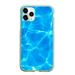 Чехол iPhone 11 Pro матовый Вода, цвет: 3D-салатовый