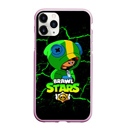 Чехол iPhone 11 Pro матовый BRAWL STARS LEON, цвет: 3D-розовый