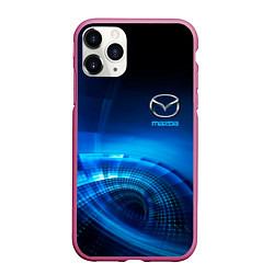 Чехол iPhone 11 Pro матовый MAZDA, цвет: 3D-малиновый