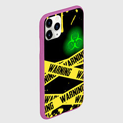 Чехол iPhone 11 Pro матовый Warning, цвет: 3D-фиолетовый — фото 2