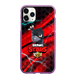 Чехол iPhone 11 Pro матовый BRAWL STARS:CROW, цвет: 3D-фиолетовый