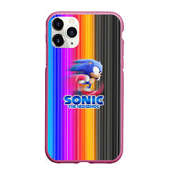 Чехол iPhone 11 Pro матовый SONIC 2020, цвет: 3D-малиновый