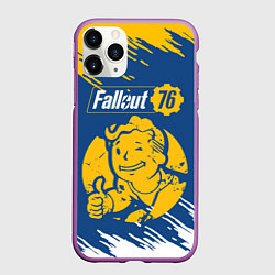 Чехол iPhone 11 Pro матовый FALLOUT76, цвет: 3D-фиолетовый
