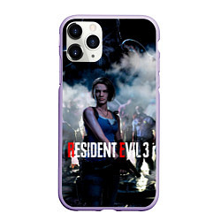 Чехол iPhone 11 Pro матовый RESIDENT EVIL 3, цвет: 3D-светло-сиреневый